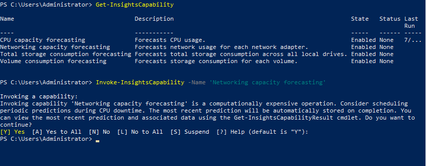System Insights cmdlets